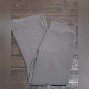 Kyoyo Ribbed Flare Leg Pants Womens XL Gray Stretch Pull On Yoga Lounge